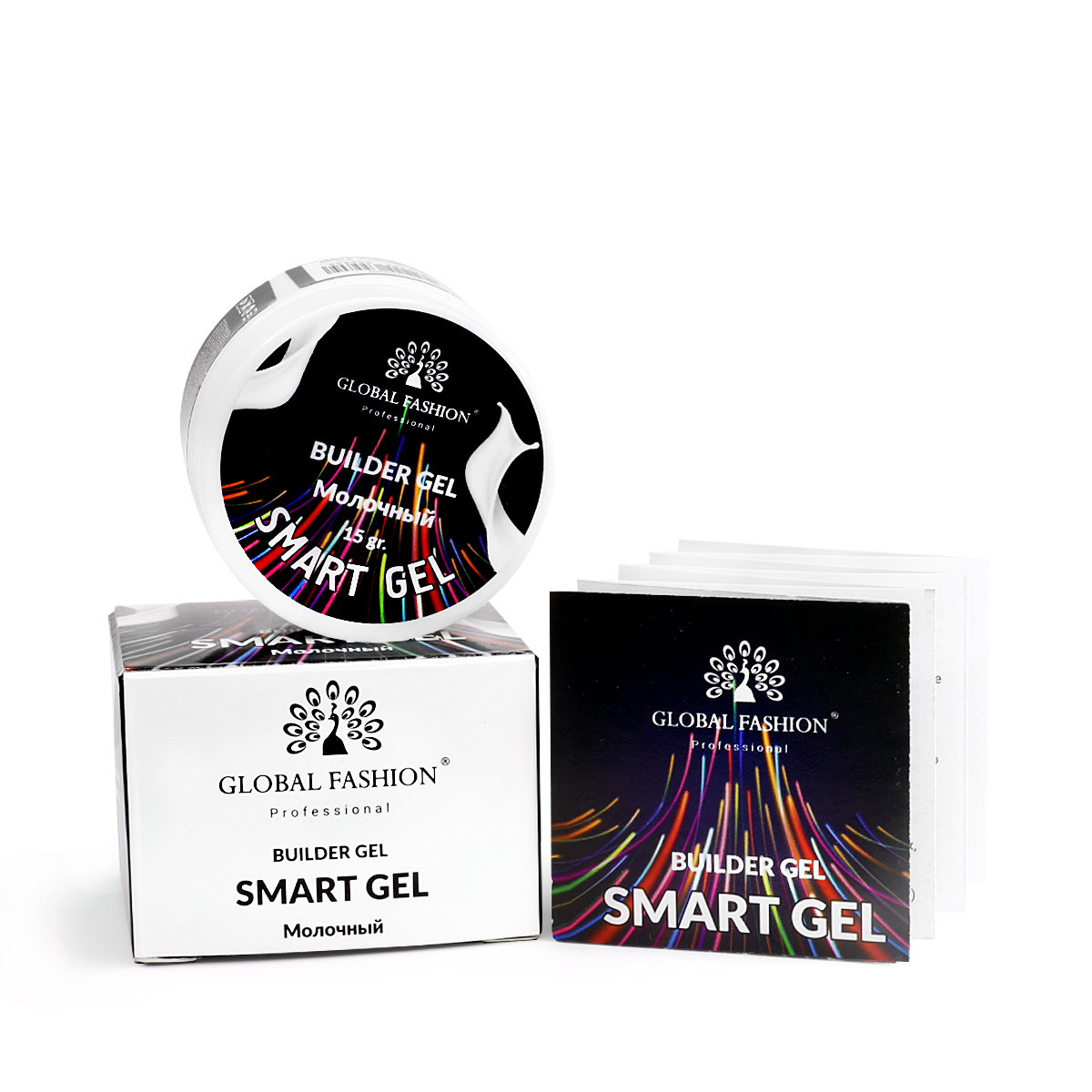 

Гель для моделирования ногтей Global Fashion Smart Gel двухфазный, молочный, 15 г