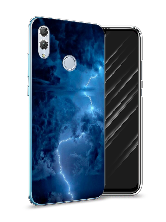 

Чехол Awog на Huawei P Smart 2019 "Молния", Синий, 67250-4