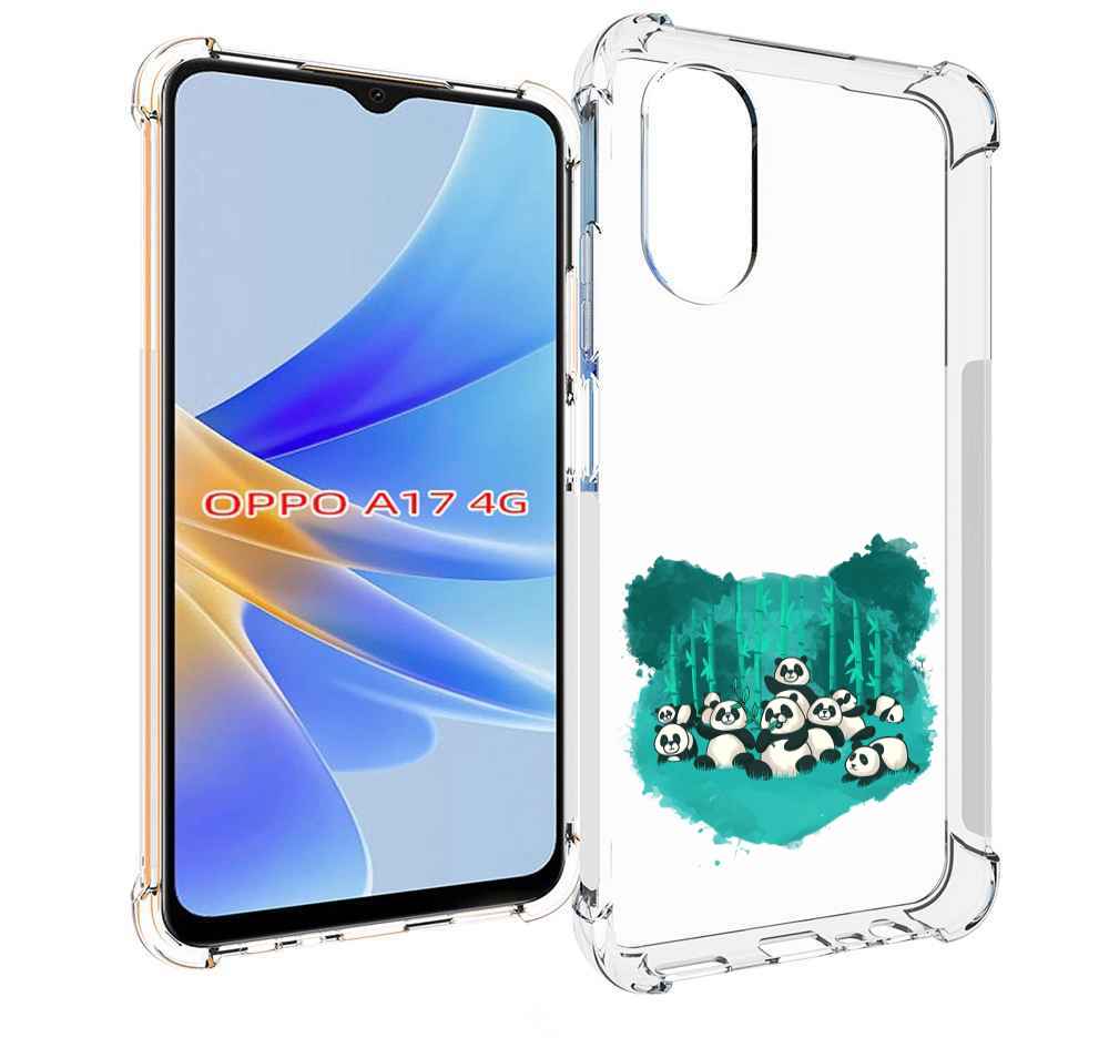 

Чехол MyPads нарисованные панды для OPPO A17, Прозрачный, Tocco