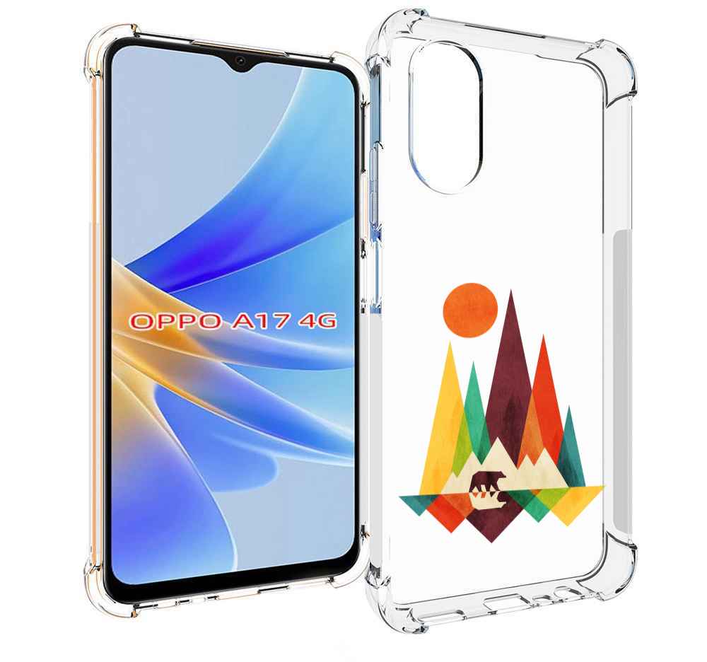 

Чехол MyPads нарисованные горы с медведем для OPPO A17, Прозрачный, Tocco