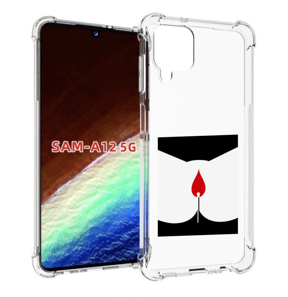 

Чехол MyPads спичка горит для Samsung Galaxy A12 (SM-A125F) 2020/21/A12 Nacho SM-A127F, Прозрачный, Tocco