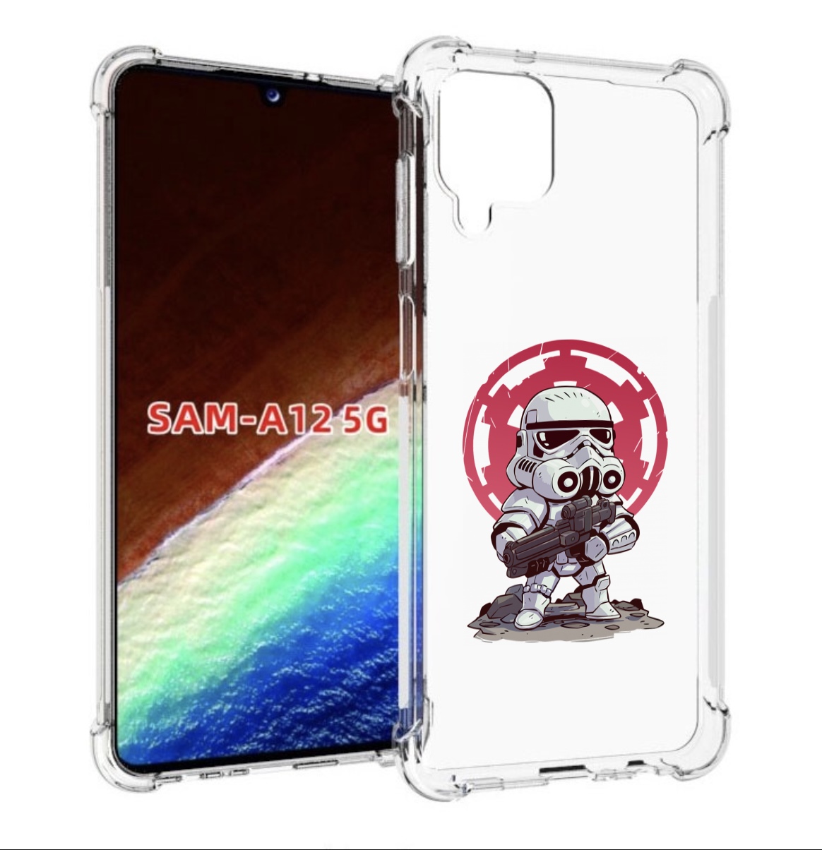 

Чехол MyPads солдат-из-старварс для Samsung Galaxy A12 (SM-A125F) 2020/21, Прозрачный, Tocco