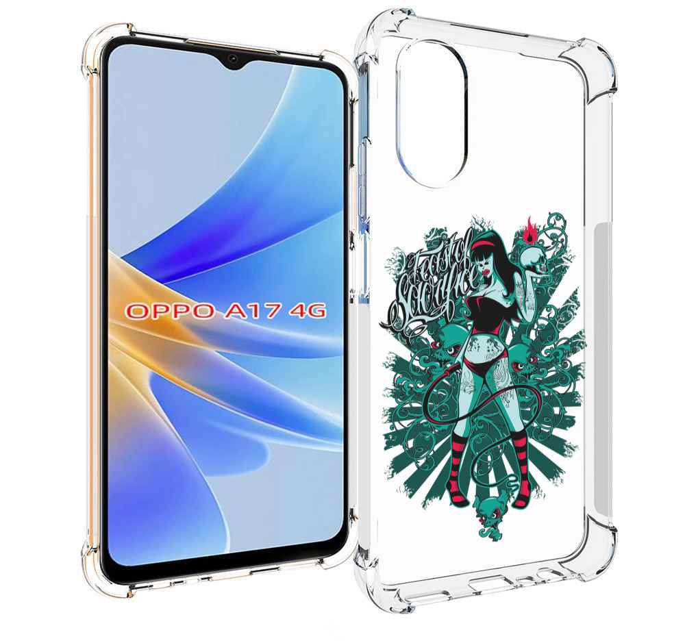 

Чехол MyPads нарисованная девушка в татуировках для OPPO A17, Прозрачный, Tocco