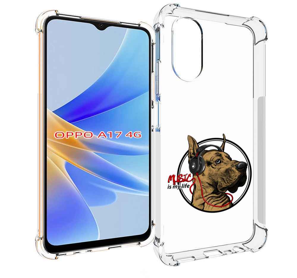 

Чехол MyPads музыкальная собака для OPPO A17, Прозрачный, Tocco