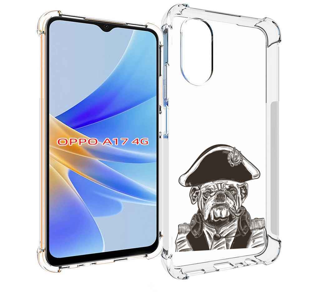 

Чехол MyPads мопс генерал для OPPO A17, Прозрачный, Tocco