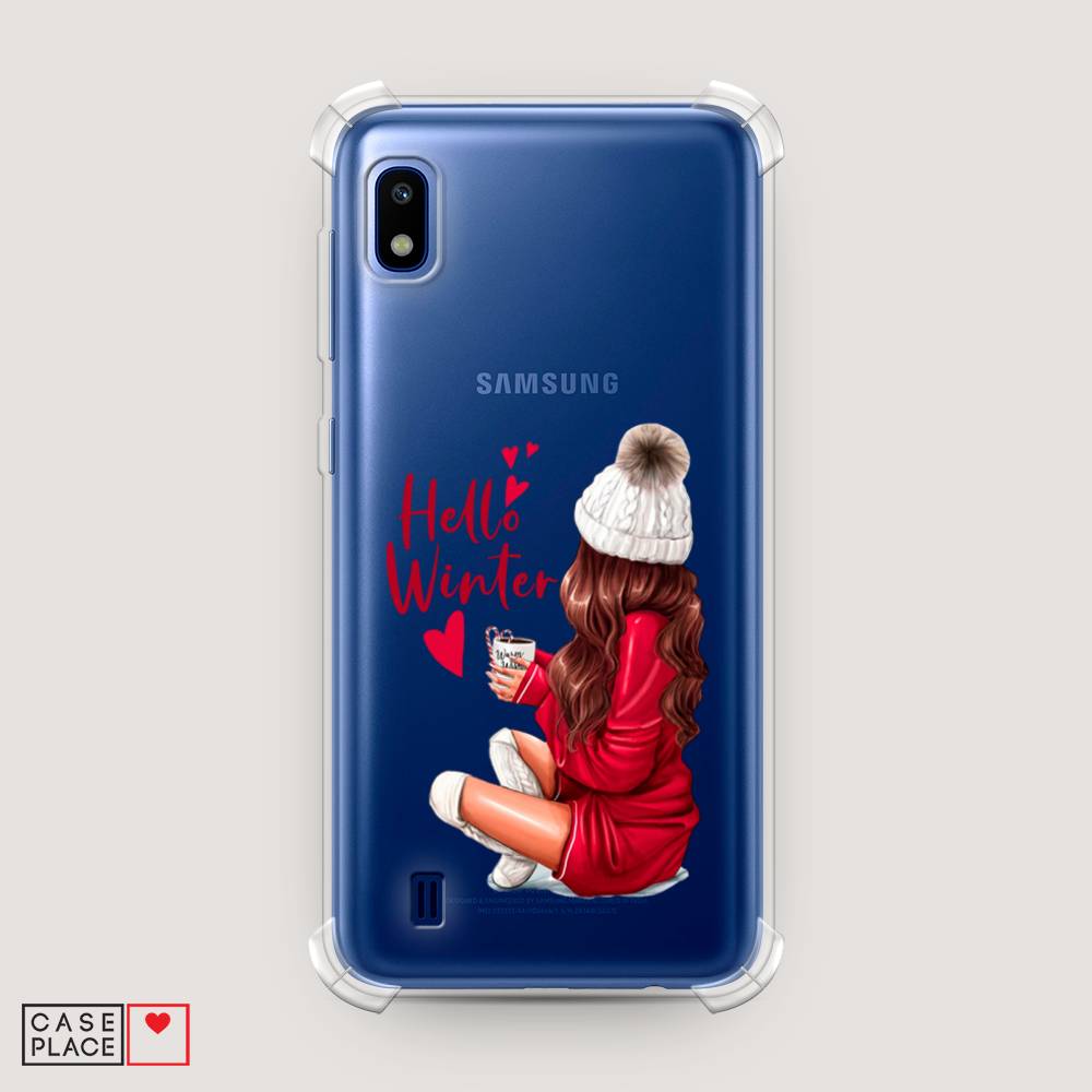 фото Противоударный силиконовый чехол "hello winter" на samsung galaxy a10 awog