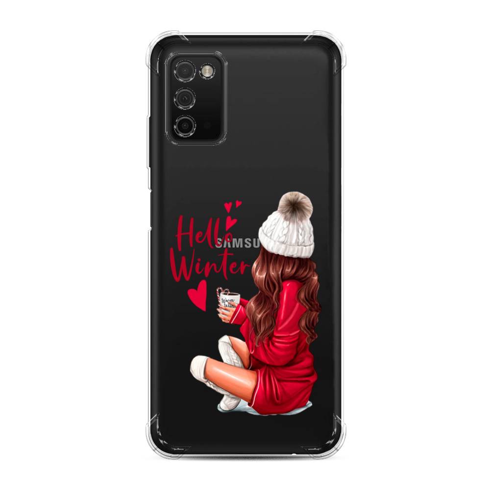 фото Противоударный силиконовый чехол "hello winter" на samsung galaxy a03s awog