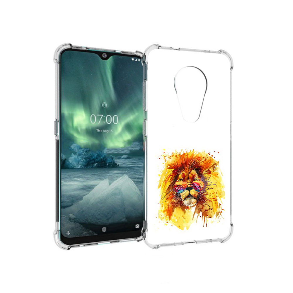 

Чехол MyPads Tocco для Nokia 7.2 лев в очках (PT139171.105.436), Прозрачный, Tocco