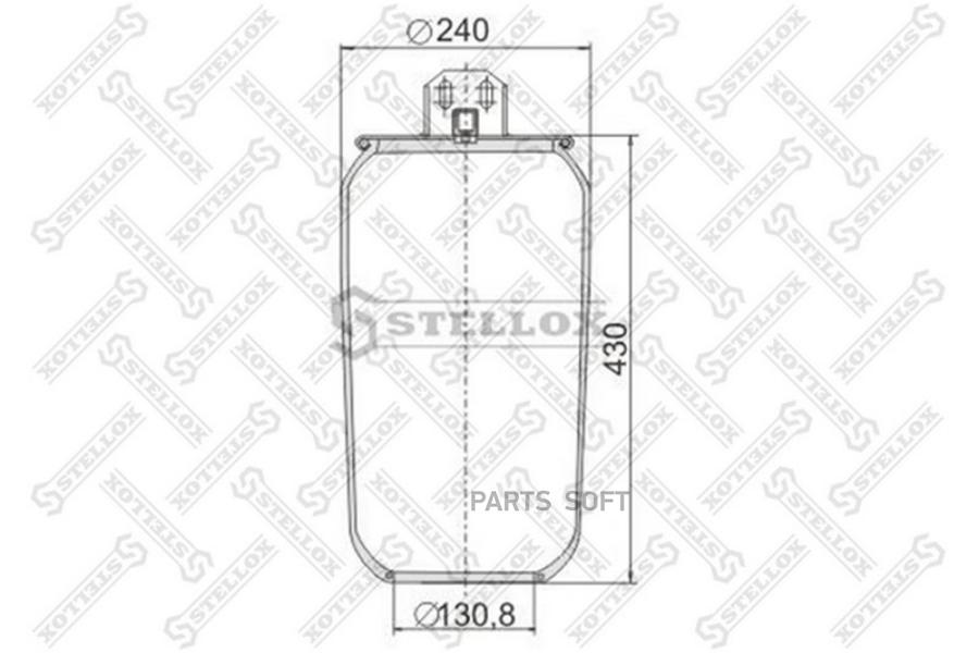 

STELLOX Пневмоподушка STELLOX 9078030sx