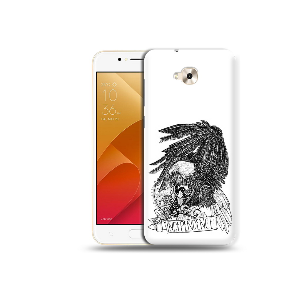 

Чехол MyPads Tocco для Asus ZenFone Live (ZB501KL) черно белый сокол (PT109094.653.688), Tocco