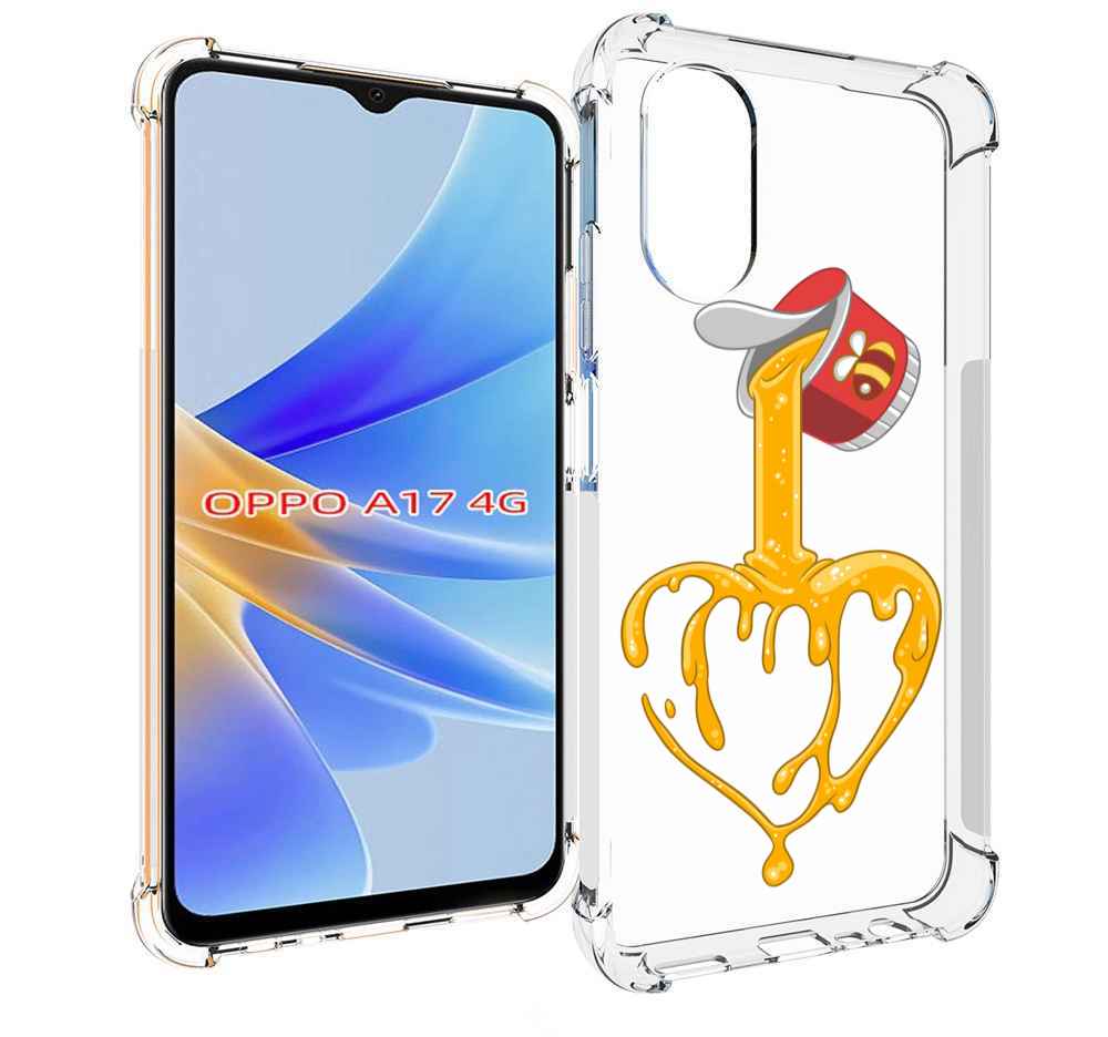 

Чехол MyPads медовое сердце для OPPO A17, Прозрачный, Tocco