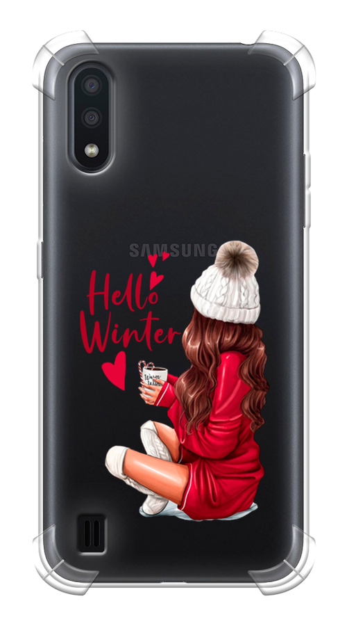 

Чехол Awog на Samsung Galaxy A01 "Hello winter", Разноцветный