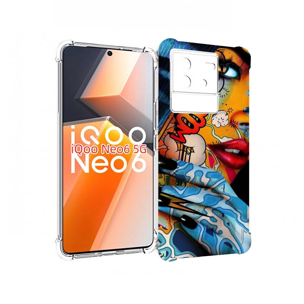 

Чехол MyPads девушка разрисованная краскам иженский для Vivo iQoo Neo 6 5G, Прозрачный, Tocco