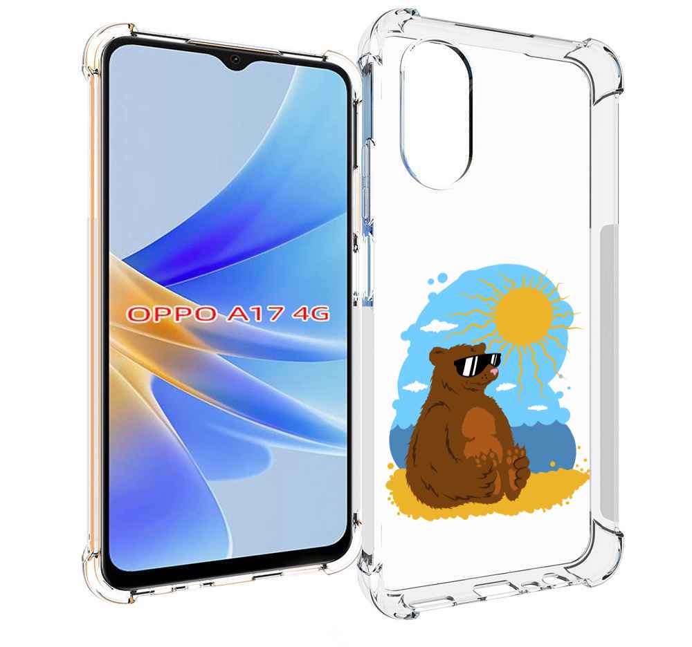 

Чехол MyPads медведь на чиле для OPPO A17, Прозрачный, Tocco