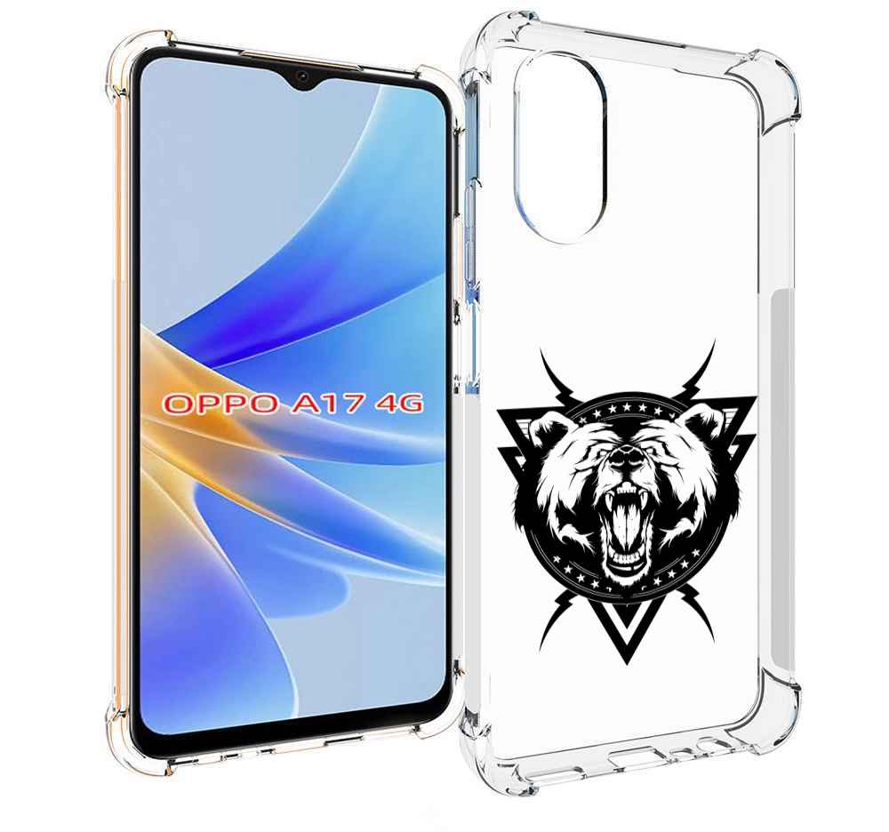 

Чехол MyPads медведь в треугольнике для OPPO A17, Прозрачный, Tocco