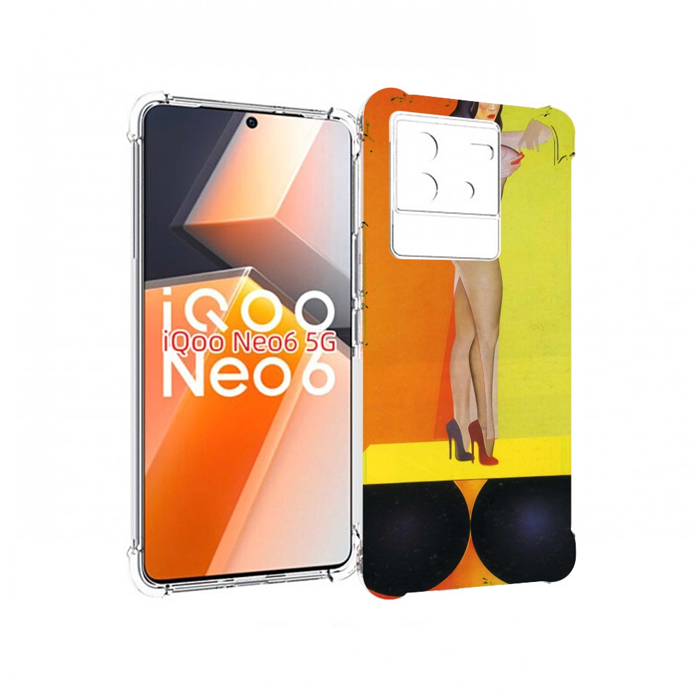 

Чехол MyPads девушка на шарах женский для Vivo iQoo Neo 6 5G, Прозрачный, Tocco