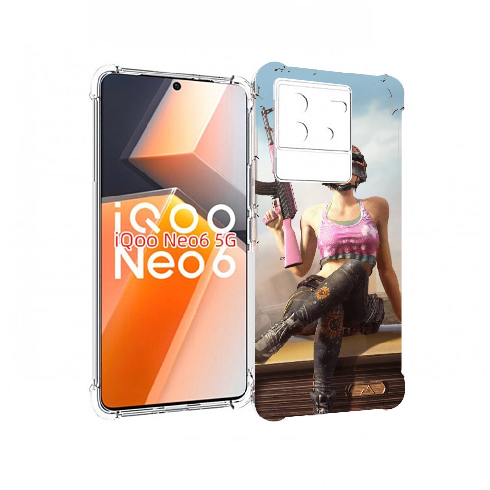 

Чехол MyPads девушка из PUBG для Vivo iQoo Neo 6 5G, Прозрачный, Tocco