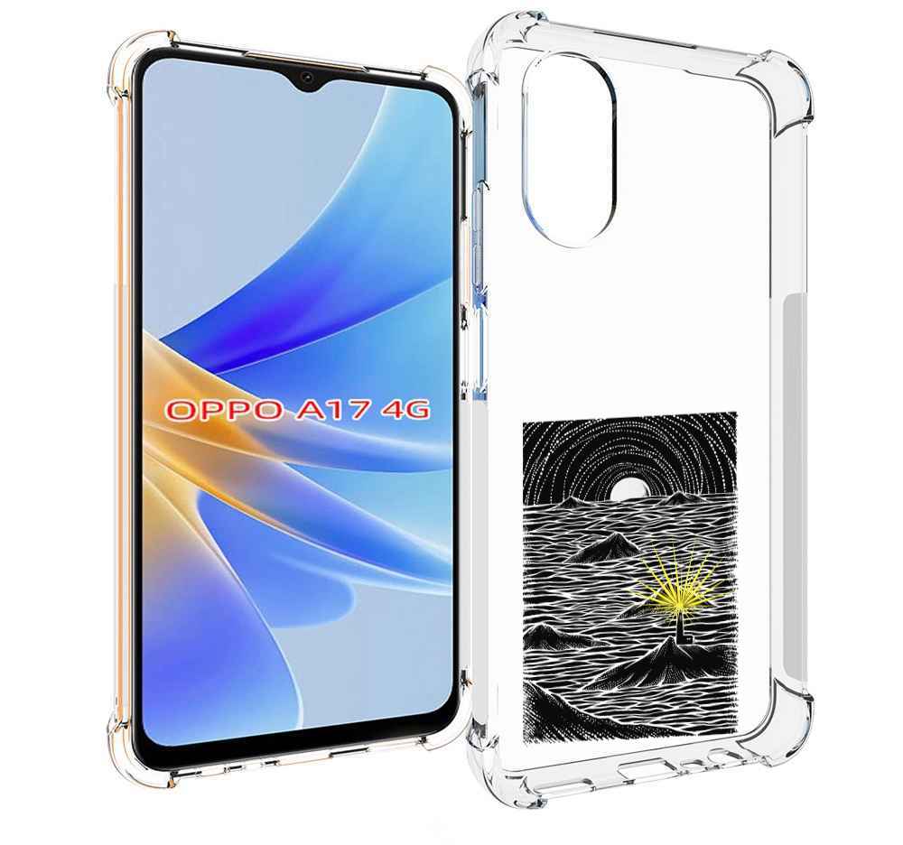 

Чехол MyPads маяк в черно белом море для OPPO A17, Прозрачный, Tocco