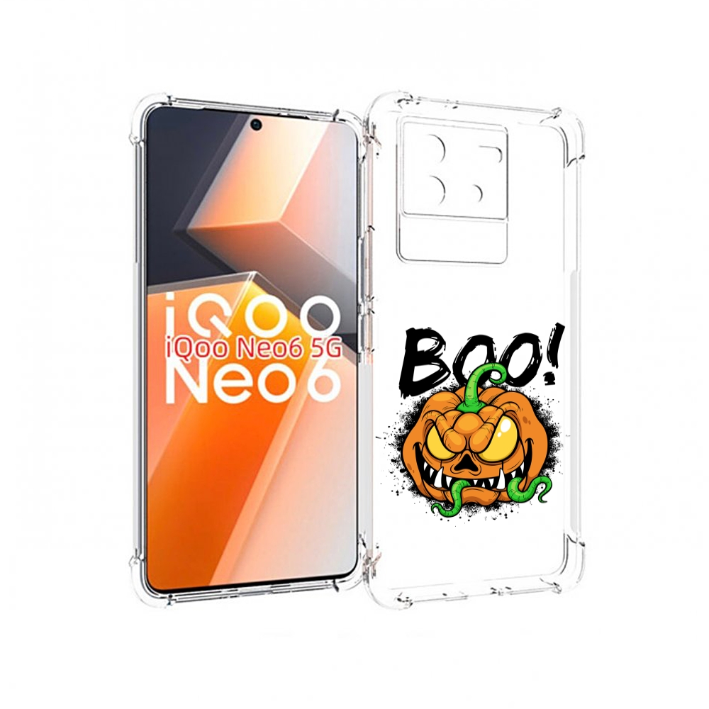 

Чехол MyPads Хэллоуин бу для Vivo iQoo Neo 6 5G, Прозрачный, Tocco