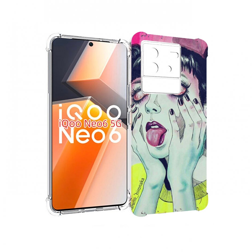 

Чехол MyPads девушка без зрачков для Vivo iQoo Neo 6 5G, Прозрачный, Tocco