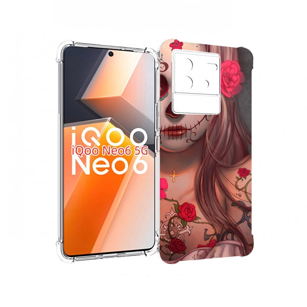 

Чехол MyPads девочка в рисунках для Vivo iQoo Neo 6 5G, Прозрачный, Tocco