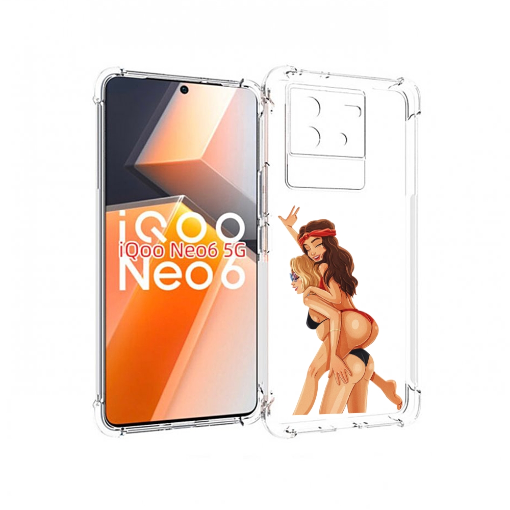 Чехол MyPads две-подружки-в-купальниках женский для Vivo iQoo Neo 6 5G