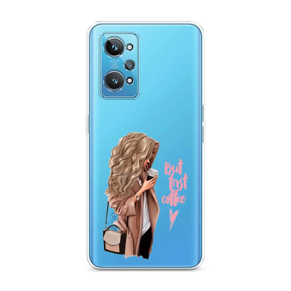 

Силиконовый чехол "Девушка с кофе" на Realme GT 2, Девушка с кофе