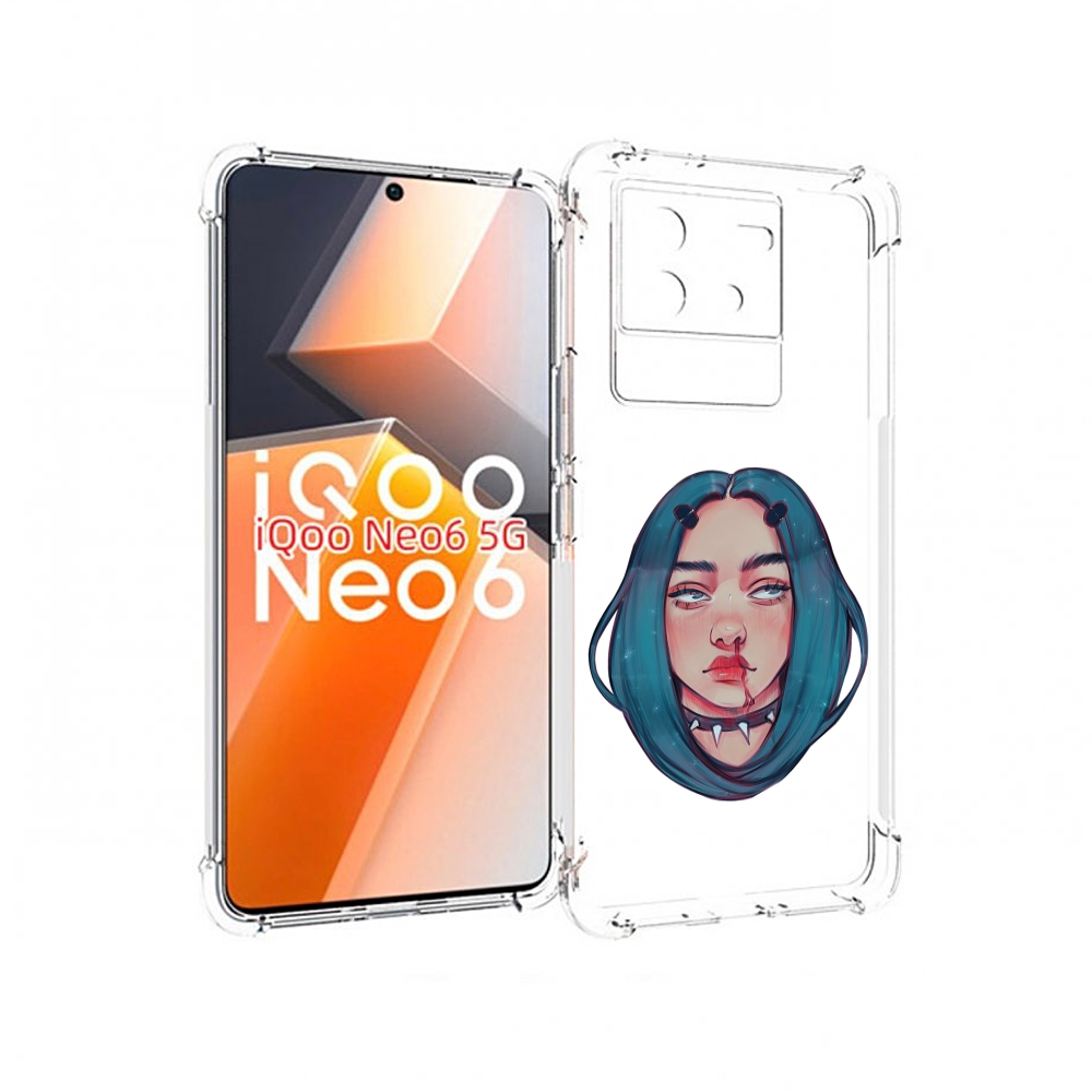 

Чехол MyPads грустная-девушка-с-синими-волосами для Vivo iQoo Neo 6 5G, Прозрачный, Tocco
