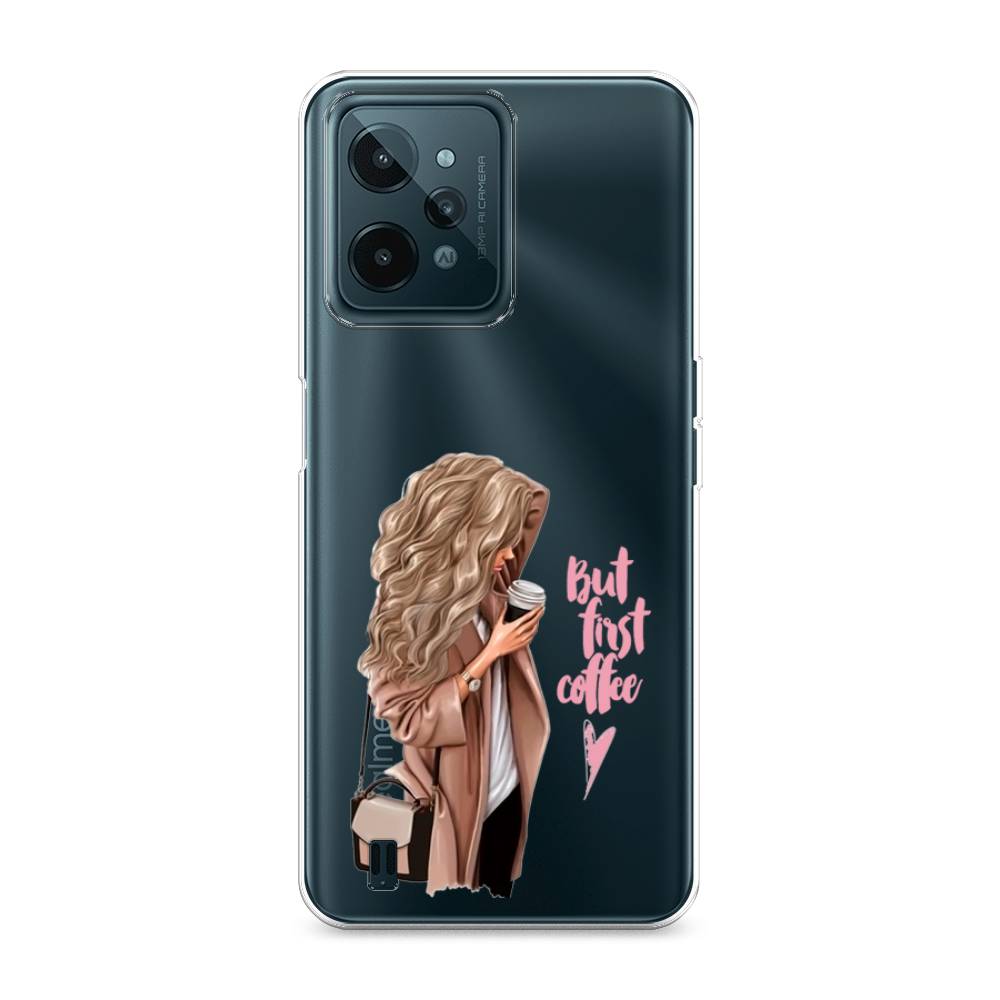 

Силиконовый чехол "Девушка с кофе" на Realme C31, Девушка с кофе