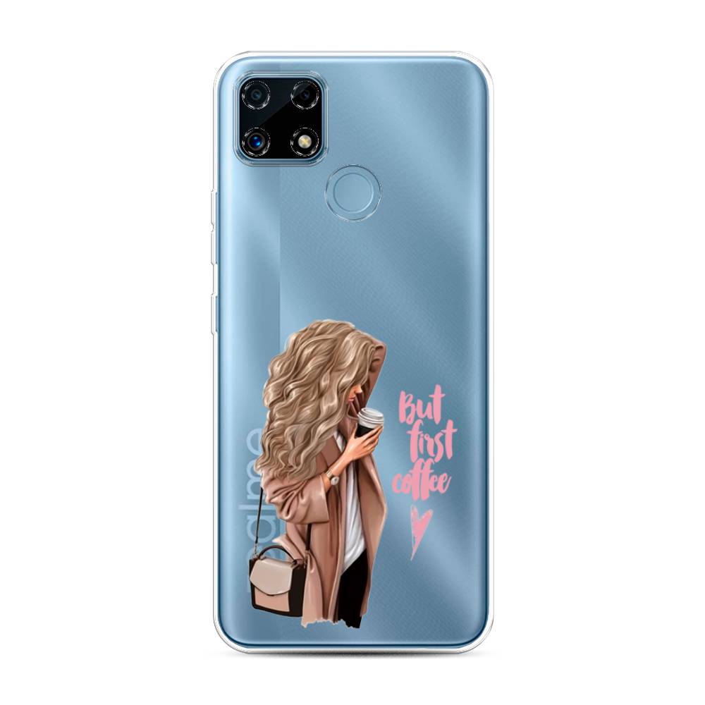 

Силиконовый чехол "Девушка с кофе" на Realme C25s, Девушка с кофе