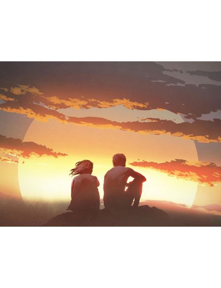 

Алмазная мозаика на подрамнике Двое, 40x30 см, 30 цветов, 57538, ПРА-040