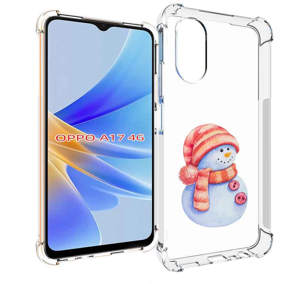 

Чехол MyPads Веселый снеговик для OPPO A17, Прозрачный, Tocco