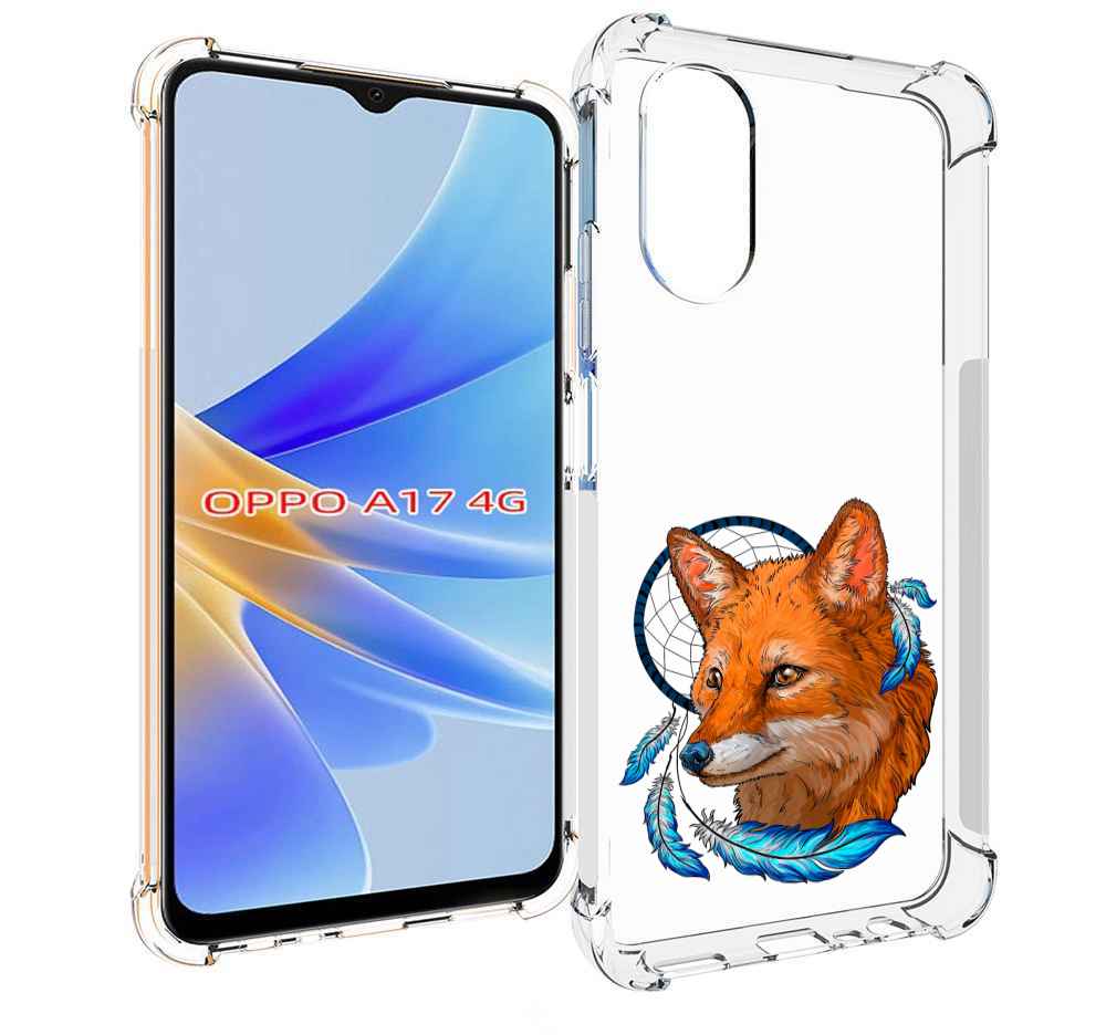 

Чехол MyPads лиса и ловец снов для OPPO A17, Прозрачный, Tocco