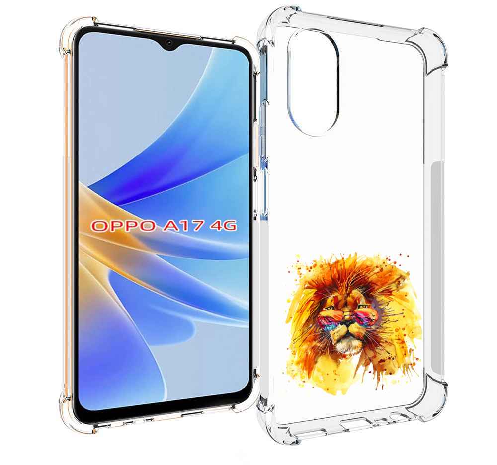 

Чехол MyPads лев в очках для OPPO A17, Прозрачный, Tocco