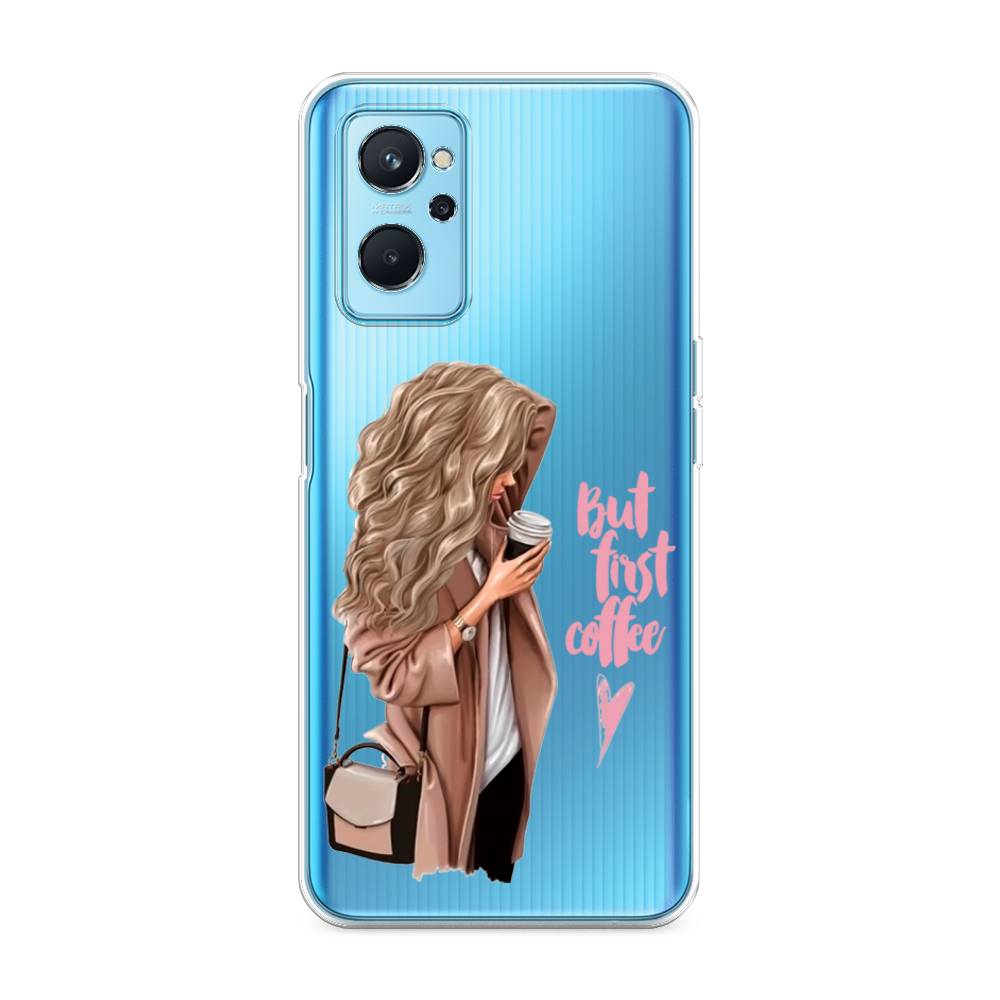 

Силиконовый чехол "Девушка с кофе" на Realme 9i, Девушка с кофе