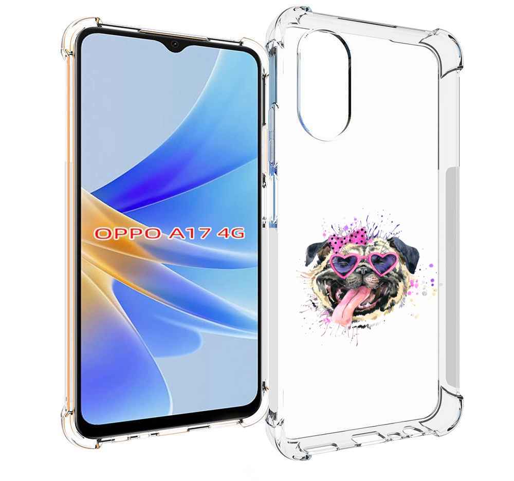 

Чехол MyPads Веселая собака для OPPO A17, Прозрачный, Tocco