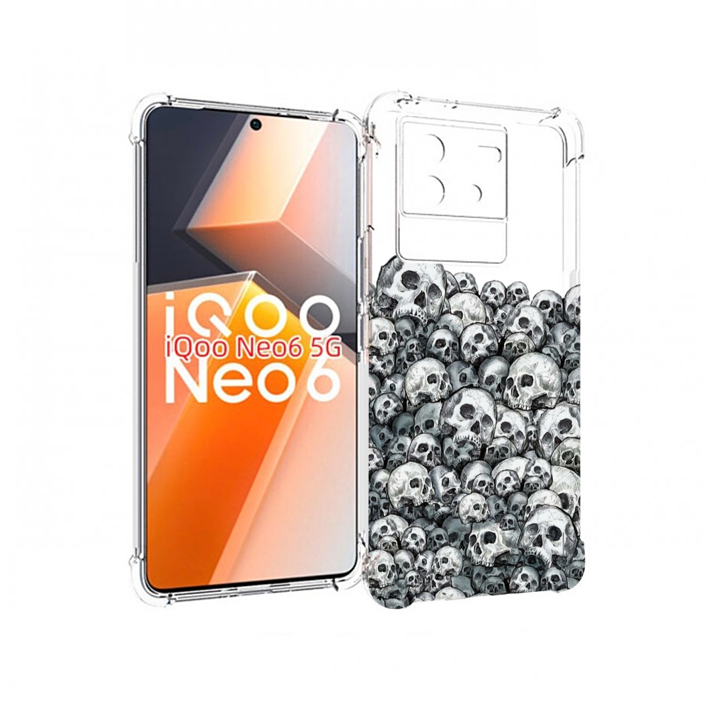 

Чехол MyPads гора из черепов для Vivo iQoo Neo 6 5G, Прозрачный, Tocco