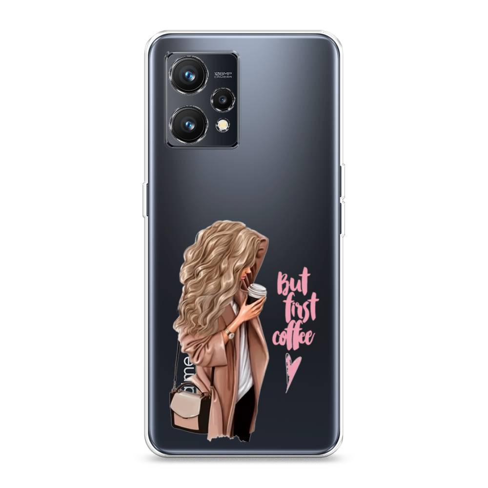 

Силиконовый чехол "Девушка с кофе" на Realme 9, Девушка с кофе