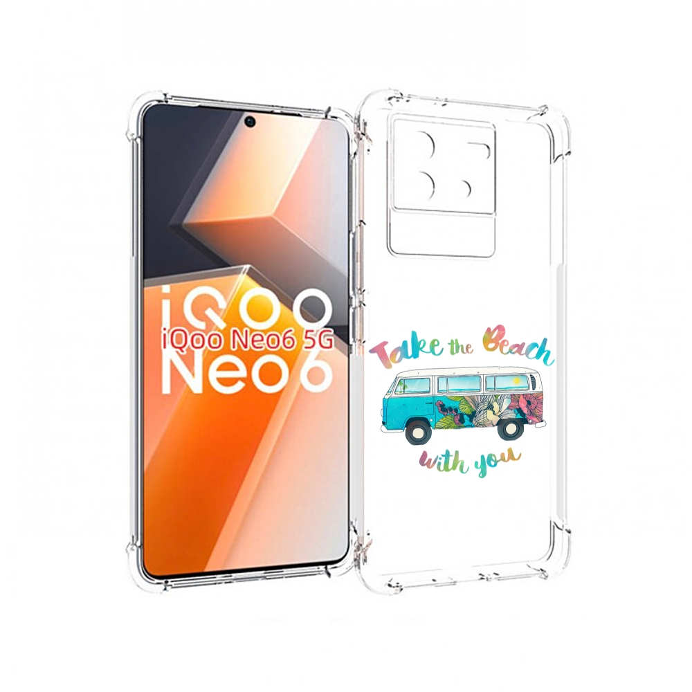 

Чехол MyPads Хиппи автобус для Vivo iQoo Neo 6 5G, Прозрачный, Tocco