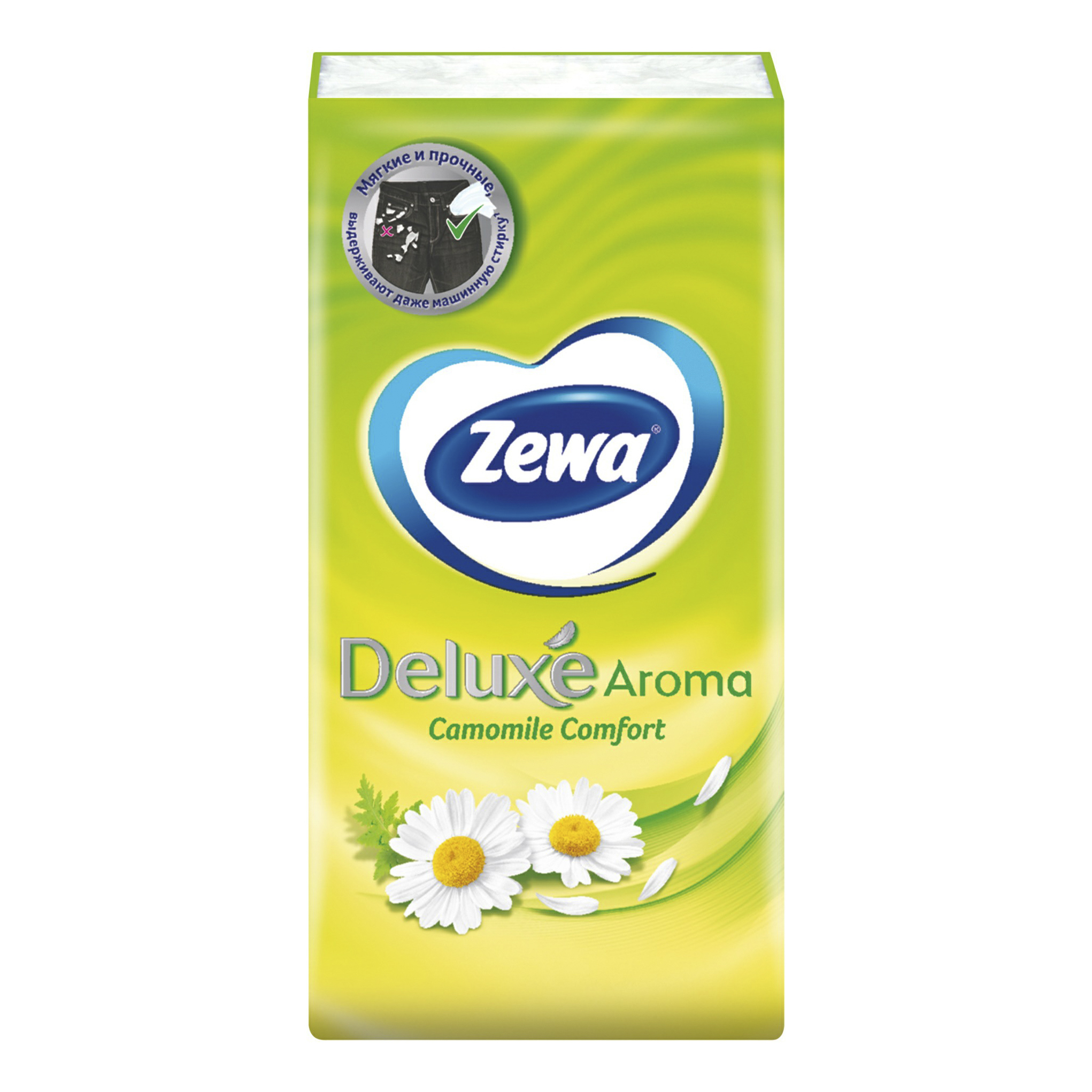 Платочки Zewa Deluxe бумажные трехслойные 10 шт х 10 пачек в ассортименте