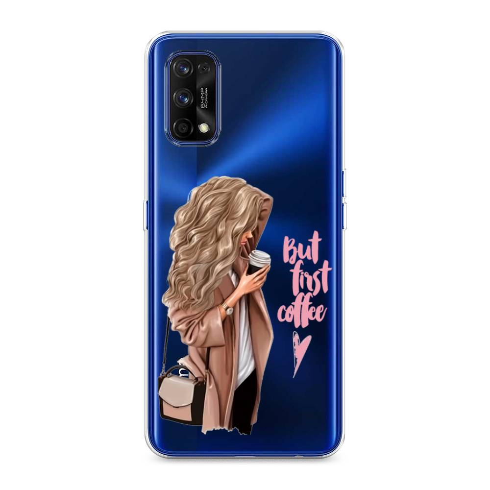 

Силиконовый чехол "Девушка с кофе" на Realme 7 Pro, Девушка с кофе