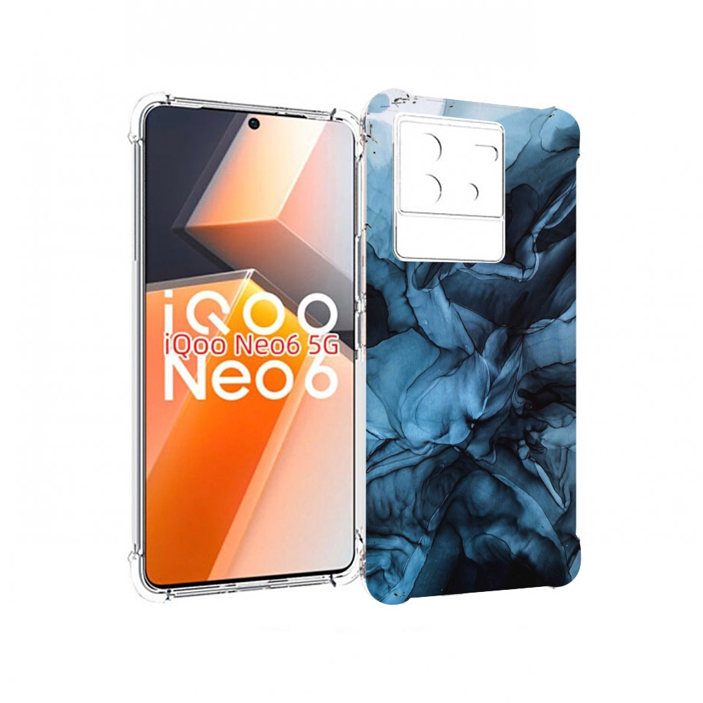 

Чехол MyPads голубой дымок для Vivo iQoo Neo 6 5G, Прозрачный, Tocco