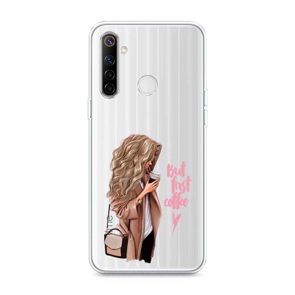 

Силиконовый чехол "Девушка с кофе" на Realme 6i, Девушка с кофе