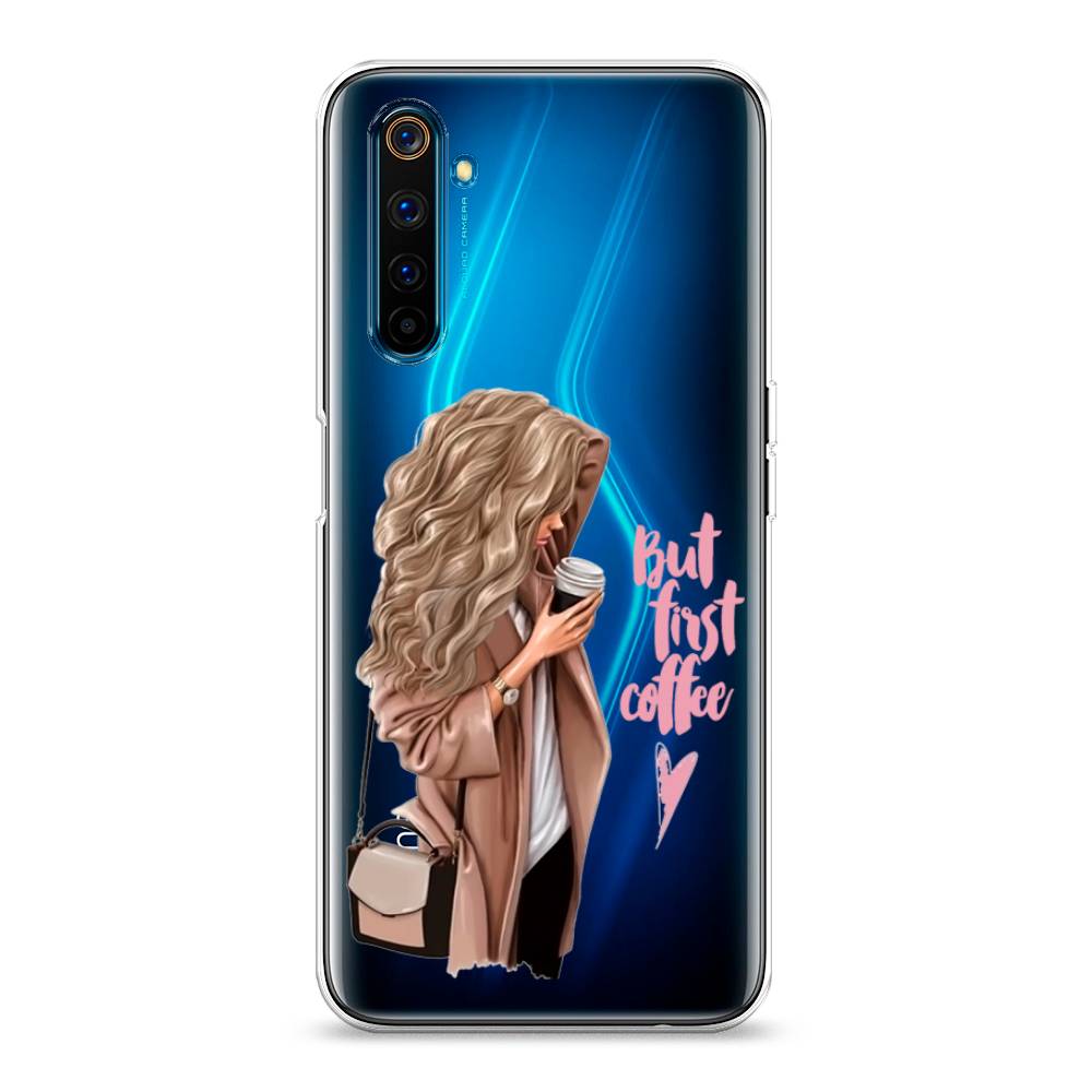 

Силиконовый чехол "Девушка с кофе" на Realme 6 Pro, Девушка с кофе