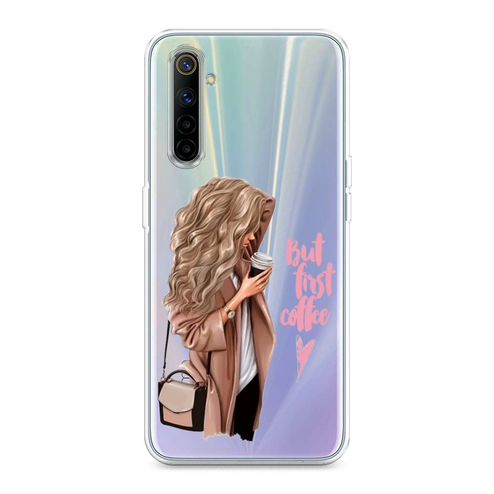 

Силиконовый чехол "Девушка с кофе" на Realme 6, Девушка с кофе