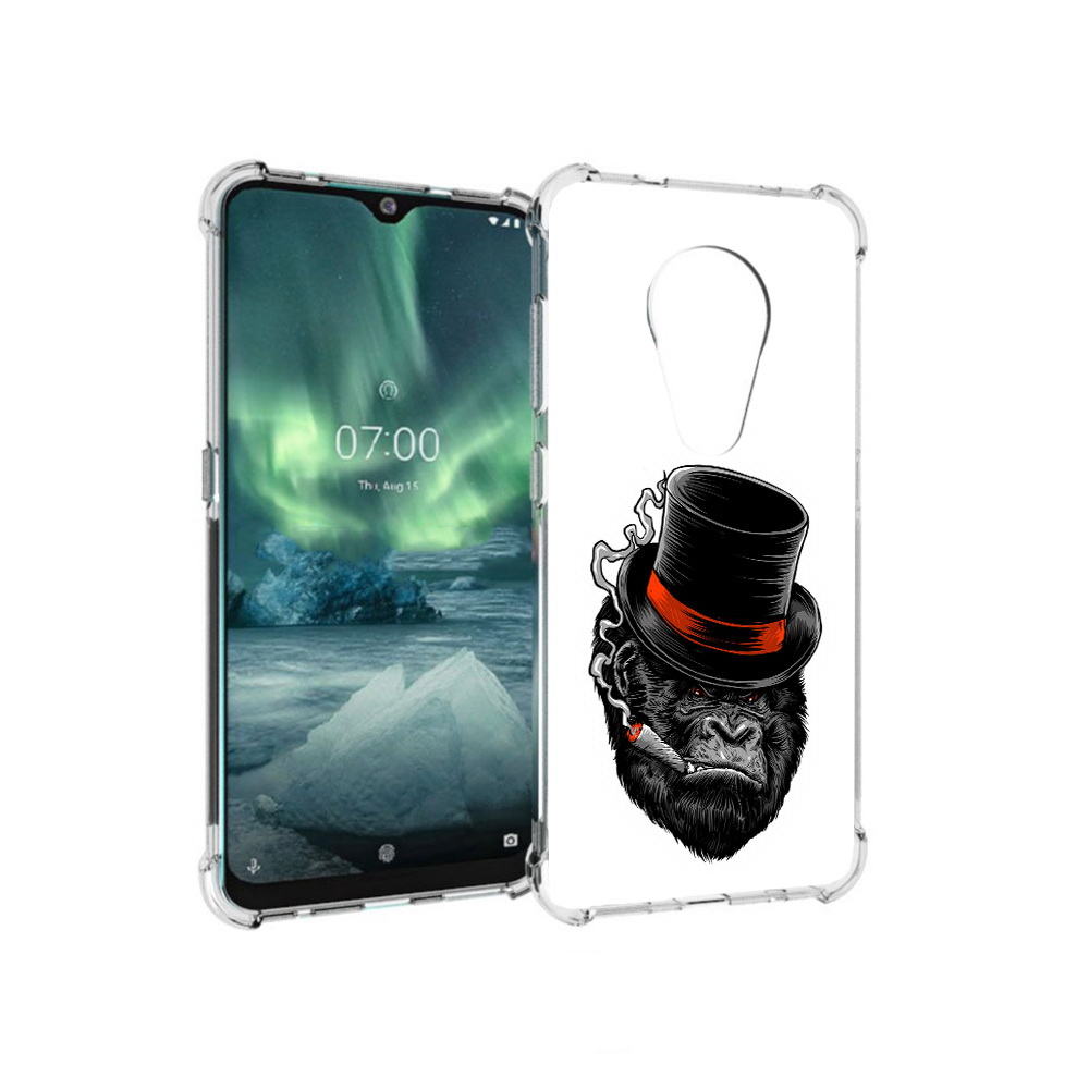 

Чехол MyPads Tocco для Nokia 7.2 дизайнерская горилла (PT139171.105.431), Прозрачный, Tocco