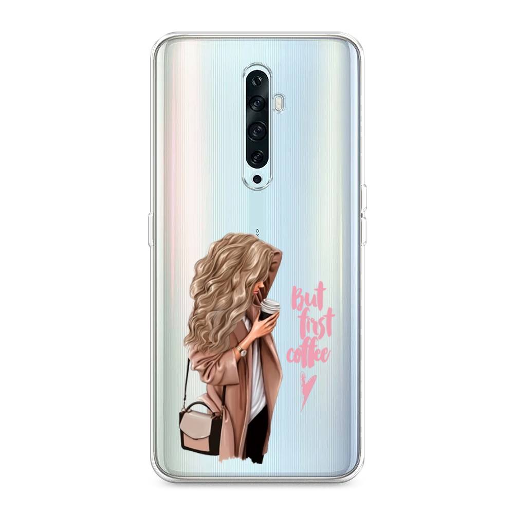 

Силиконовый чехол "Девушка с кофе" на Oppo Reno 2Z, Девушка с кофе