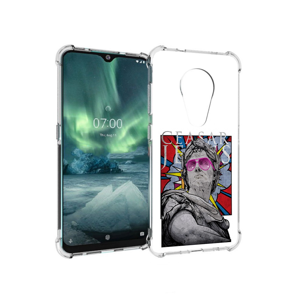 

Чехол MyPads Tocco для Nokia 7.2 крутая статуя свободы (PT139171.105.423), Прозрачный, Tocco