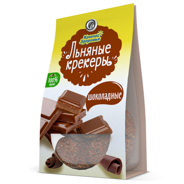 

Компас Здоровья Льняные крекеры с шоколадной глазурью, 50 г