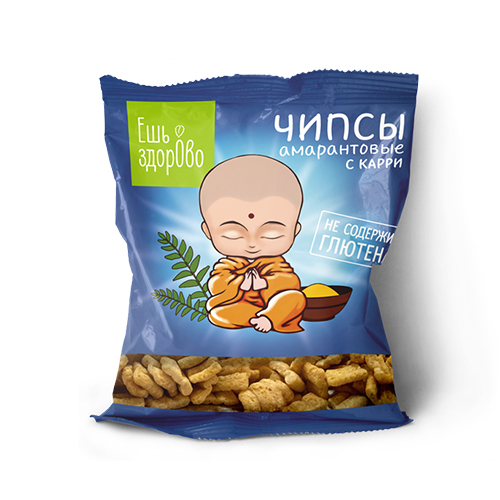 

Ешь здорОво Чипсы амарантовые с карри, 90 г